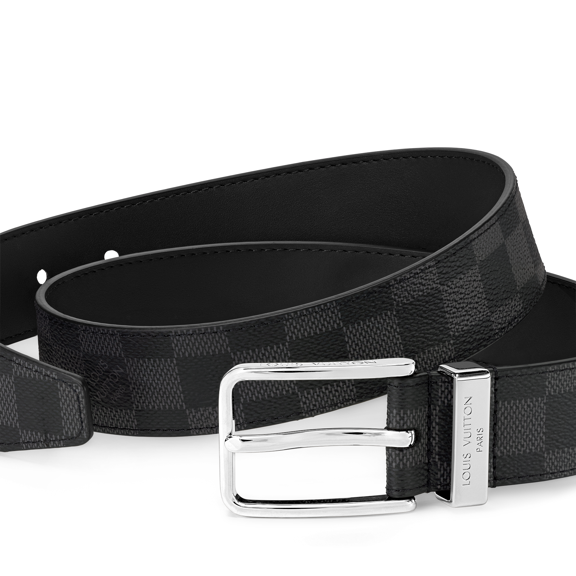 LOUIS VUITTON ダミエ　ポンヌフ　ピンベルト Pont Neuf 35mm Belt Damier Graphite Canvas - Men - Accessories